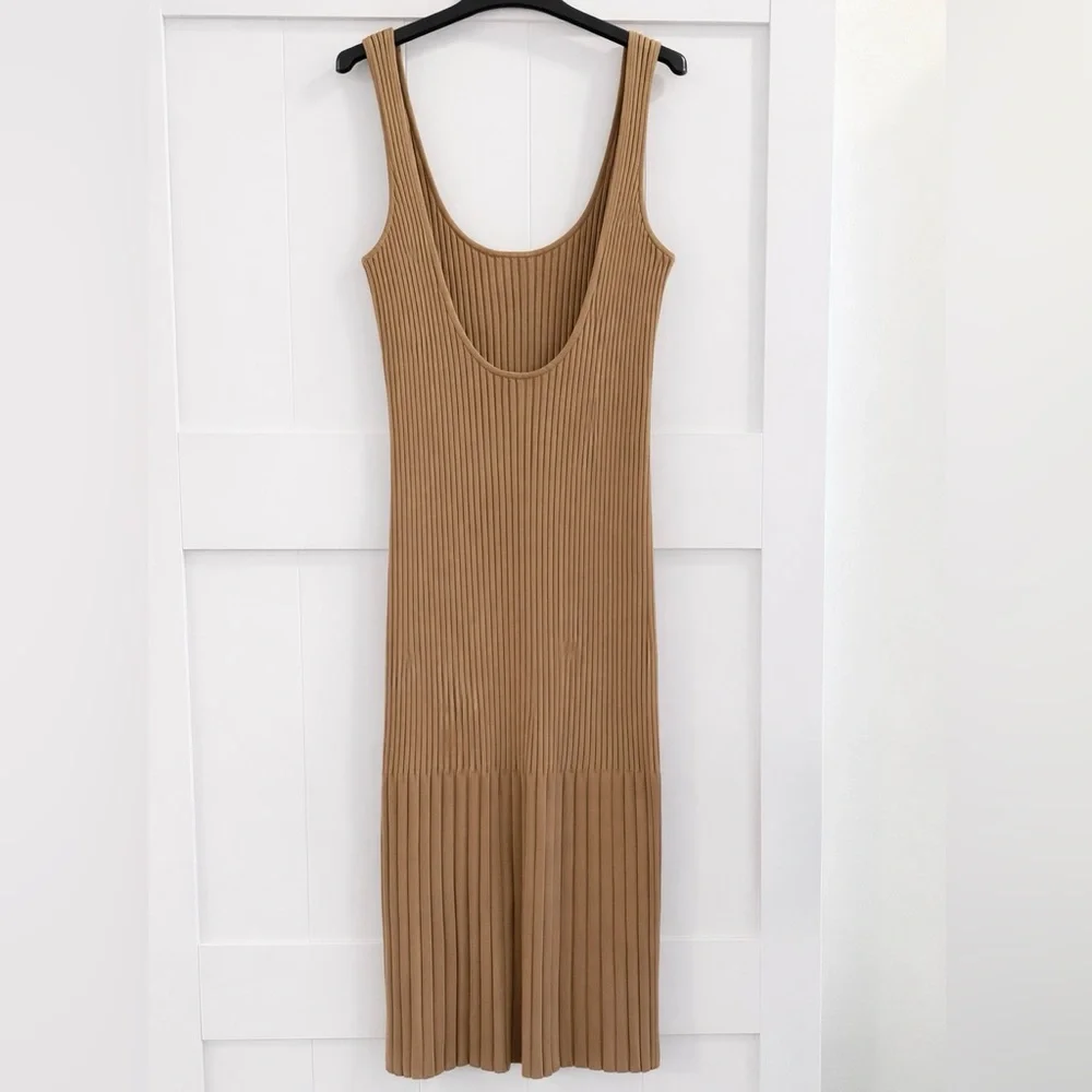 Open Edit Ribbed Midi Knit Stretchy Sweater Tank Dress Women’s Size XL Nordstrom - Picture 4 of 6